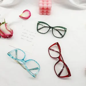 2024 new fashion cat eye eyeglasses frame TR90 colorful optical frames for women daily wear