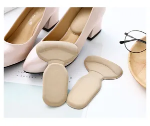 T-shaped sponge heel cushion for high heels, anti-blister shoe inserts for women footwear.