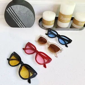 Fashion Retro Cat Eye Sunglasses For Women Men Small Frame UV400 Protection Trendy Street Style Colorful Lens Personalized Sun Glasses