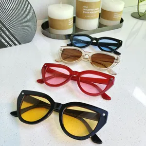 Trendy street snap small frame sunglasses, fashion couple sun glasses for outdoor UV protection.