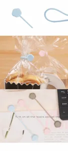 Multifunctional silicone cable ties, cute flower design, perfect for food bag sealing and data cords.