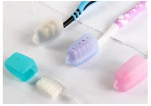 Silicone toothbrush cover portable travel dustproof protective cap colorful toothbrush case
