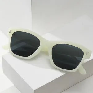 Vintage Quadratisch Reisstift Sonnenbrille Für Damen Herren Mode Dicker Rahmen UV400 Schutz Rechteckige Sonnenbrille Reise Brillen
