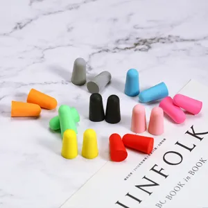 Colorful soft foam earplugs for sleeping, studying, and noise reduction travel accessories.