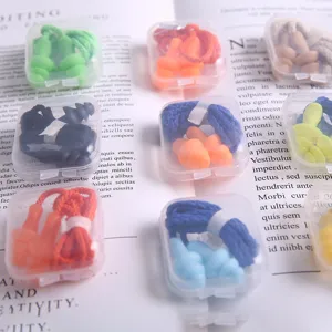 Tappi per le orecchie in silicone impermeabili con cordino per sonno e studio silenzioso