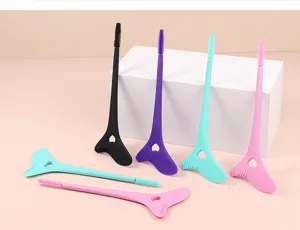 Silicone makeup assist tools detail, showing colorful eyeliner guards and eyelash combs.