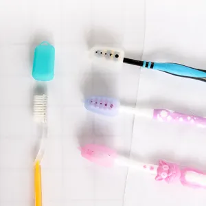 Portable silicone toothbrush head cover travel case protective dustproof cap for daily use