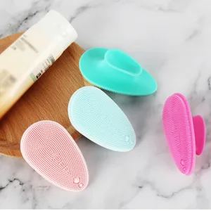 Food Grade Silicone Facial Cleansing Brush Portable Double Sided Touchpoints Soft Bristles Face Cleaner Makeup Remover Skin Care Tool