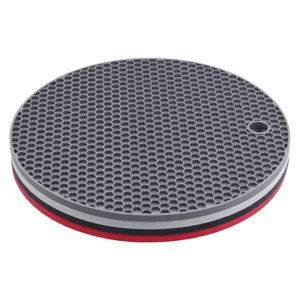Tapis d'Isolation Thermique en Silicone de Qualité Alimentaire Cuisine Chaud Casserole Bol Dessous de Plat Design Alvéolé Antidérapant