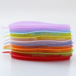 Multifunctional silicone dishwashing brush kitchen cleaning tool for pots and fruits