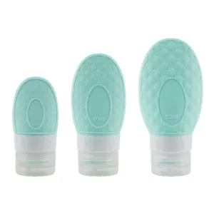 Silicone travel bottles set leakproof squeeze lotion containers portable toiletry bottles