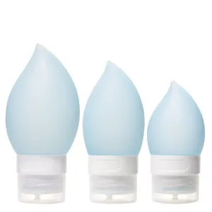 Silicone travel bottles set portable leakproof squeeze sub bottles for lotion shampoo cream