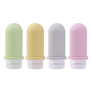 Portable Silicone Travel Dispenser Bottles Leak Proof Squeezable Toiletry Containers For Lotion And Shampoo