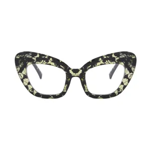 Oversized cat eye anti blue light glasses frame stylish clear optical eyewear main view