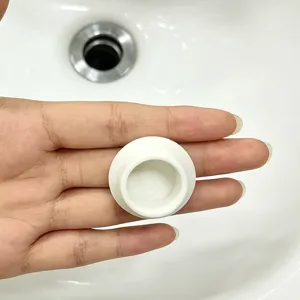 Tapón de rebosadero de silicona para lavabo, cubierta de sellado blanca práctica.