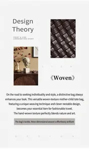 Bolso de hombro tejido a mano minimalista cuero suave bolso bajo el brazo elegante