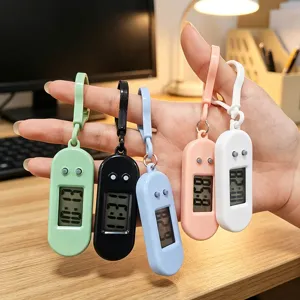Mini digital clip-on clock keychain colorful student exam timer detail view