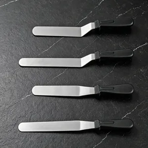 Stainless Steel Cake Spatula Icing Spatula Baking Scraper With Ergonomic Handle For Kitchen Cake Decorating Tool