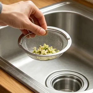 Panier filtre d'évier de cuisine en acier inoxydable pour le filtrage des déchets.