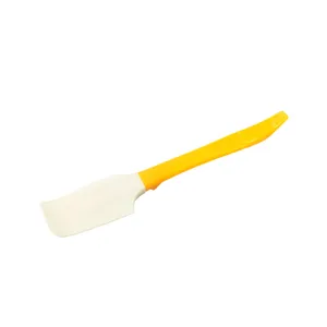 Silikon Backspatel Detailansicht, flexibler Schaber Kopf für Gläser und Schalen, Küche.