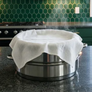 Chiffon de cuisson en coton blanc pour cuisine, étamine respirante pour cuire à la vapeur.