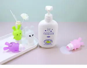 Silicone travel bottles set cartoon rabbit shape portable lotion shampoo dispenser containers