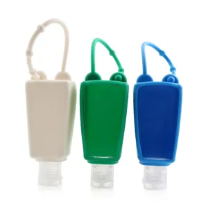 Silikon Reiseflaschen 30ml mit Umhaengeband nachfuellbare Behaelter fuer Handdesinfektion.