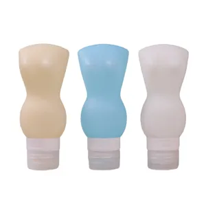 Siliconen reisflesjes set, creatief lichaam ontwerp draagbare cosmetische dispenser.