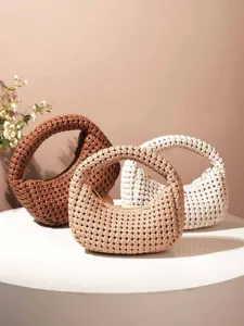Bolso de mano trenzado elegante bolso de hombro estilo casual bolso tote chic