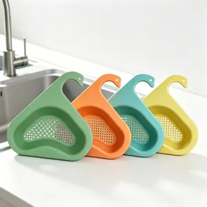 Swan sink drain basket kitchen plastic filter hanging basket food waste strainer set of four