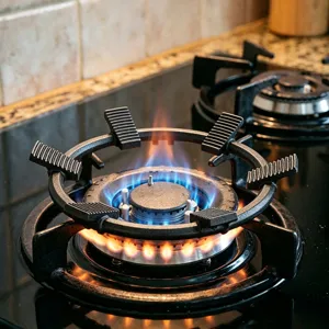 Support cuisinière gaz fonte durable anneau wok antidérapant accessoire cuisine détail