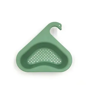 Green swan sink strainer basket kitchen hanging drain rack for vegetable washing and waste filter