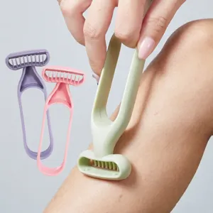 Manual hair removal razor non-slip handle epilator for body legs underarms smooth shave tool