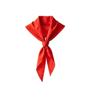 Foulard triangulaire rouge en coton classique foulard rouge pour élèves et enfants accessoire