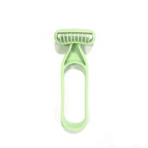 Manual body hair removal razor, non-slip plastic shaver for smooth skin care and daily use.