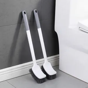 Plastik Toilettenbürste Langer Gebogener Griff Keine Totes Winkel Gebogene Reinigungswerkzeug Für Haushaltsbadezimmer Reinigung