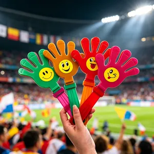 Mani battitutto colorate rumoristi per concerti sport tifo festa divertimento giocattoli di plastica.