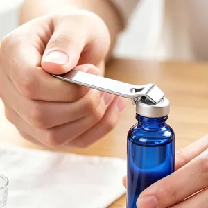 Draagbare RVS flesopener voor ampul, nauwkeurige dopopener voor kleine medische flesjes en drankjes.