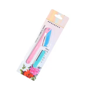 Portable foldable eyebrow razor set safety trimming tool makeup cosmetics women beauty.