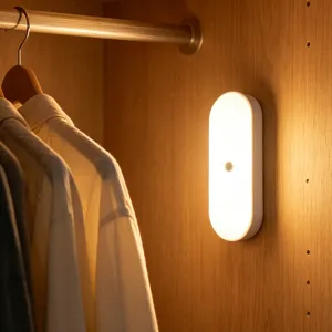 Schrank LED Bewegungsmelder Licht Detail, magnetische USB wiederaufladbare Nachtleuchte.