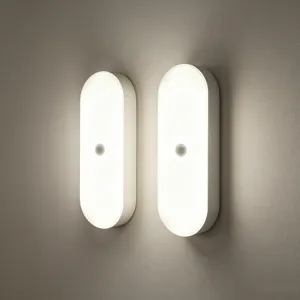 Magnetische LED Nachtlicht Wandleuchte mit Sensor, USB wiederaufladbare Nachttischbeleuchtung.