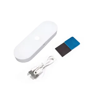 Wiederaufladbare magnetische LED Nachtlampe mit USB Kabel und Halterung für Schlafzimmer Flur.