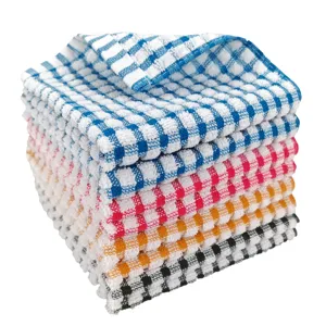 Torchon de cuisine à carreaux torchon vaisselle waffle chiffon de nettoyage, vue détaillée