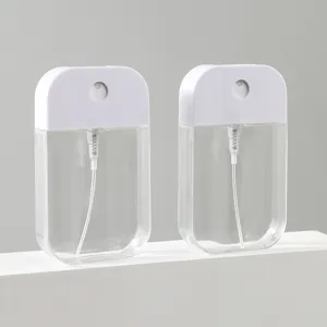 Clear plastic spray bottle set, portable travel container for liquids, fine mist empty dispenser.