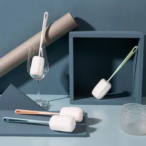 Long Handle Cup Cleaning Brush Sponge Bottle Brush Multi Functional Household Cleaning Tool For Kitchen Drinkware