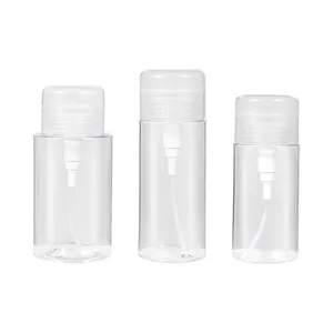 Clear plastic pump bottles set, portable travel cosmetic lotion dispenser containers for daily use
