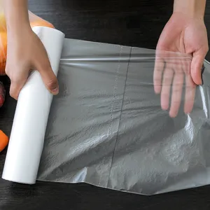 Disposable food fresh keeping bags roll plastic kitchen storage transparent bags main view