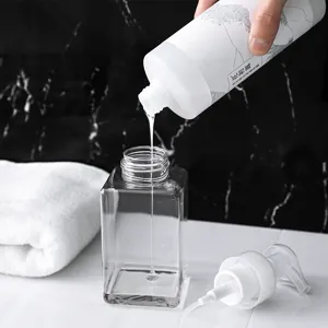Διαφανές πλαστικό μπουκάλι διανομέας 250ml για λοσιόν σαμπουάν καλλυντικό υγρό