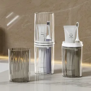 Portable travel mouthwash cup toothbrush toothpaste storage box detachable wash cup for trip