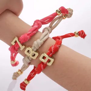 Trendy 3D digital woven bracelet, creative DIY braided rope jewelry for daily wear.